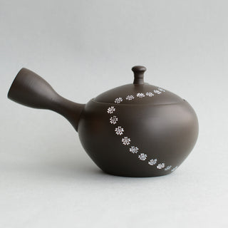 Handcrafted Japanese Kyusu teapot with Sakura Flower decoration #J215